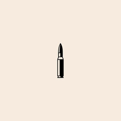 Weapon Bullet icon flat vector design. 