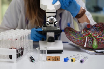 In a contemporary laboratory environment, we are meticulously analyzing various samples under a...