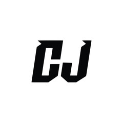 CJ monogram logo design letter text name symbol monochrome logotype alphabet character simple logo