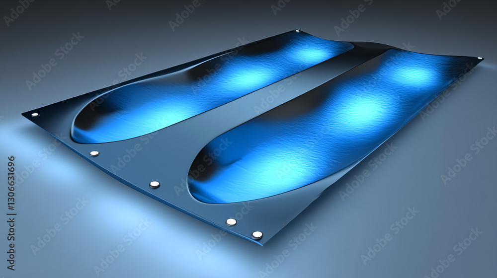 Poster innovative design showcase studio 3d render modern environment centered viewpoint technology concept