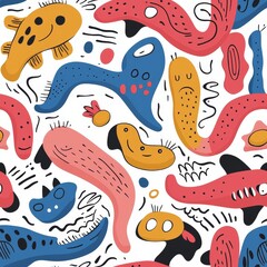 Vibrant graffiti wallpaper pattern urban art scene abstract background colorful design creative concept