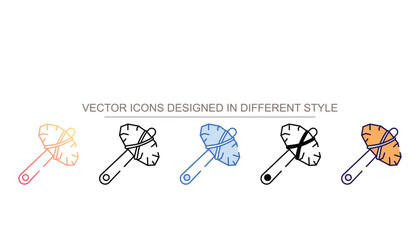 stone hammer icon design with white background stock illustration