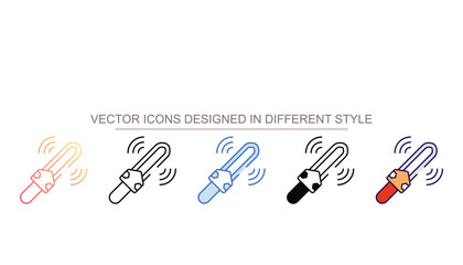 Metal Detector icon design with white background stock illustration