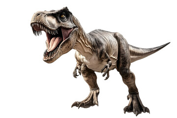Fototapeta premium T-Rex dinosaur isolated on transparent background. Ai generated.