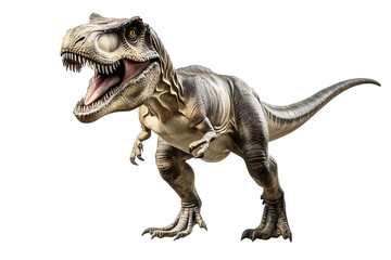 Fototapeta premium T-Rex dinosaur isolated on transparent background. Ai generated.