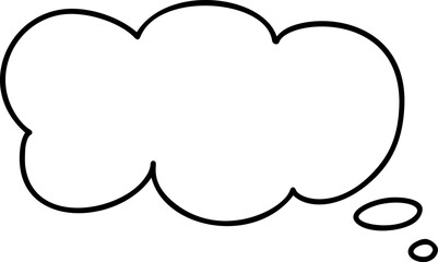 Speech blank cloud bubble vector ideal for creating dialogue, questions, or exclamations in comics, social media, or educational materials