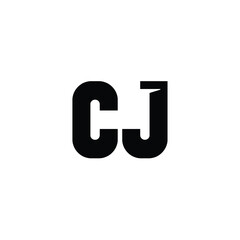 CJ monogram logo design letter text name symbol monochrome logotype alphabet character simple logo