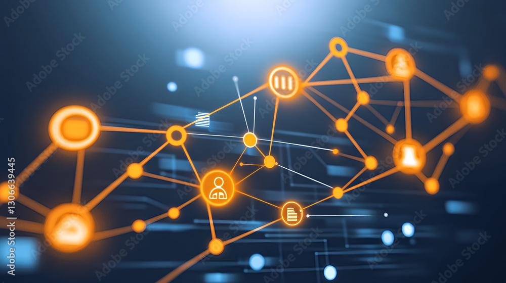 Poster data connectivity and analysis trends technology sector infographic digital environment close-up vie