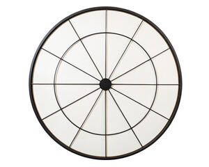 Circular Window with Radial Dividers on a transparent background