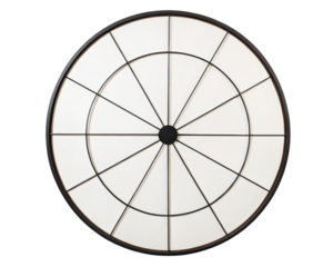 Circular Window with Radial Dividers on a transparent background