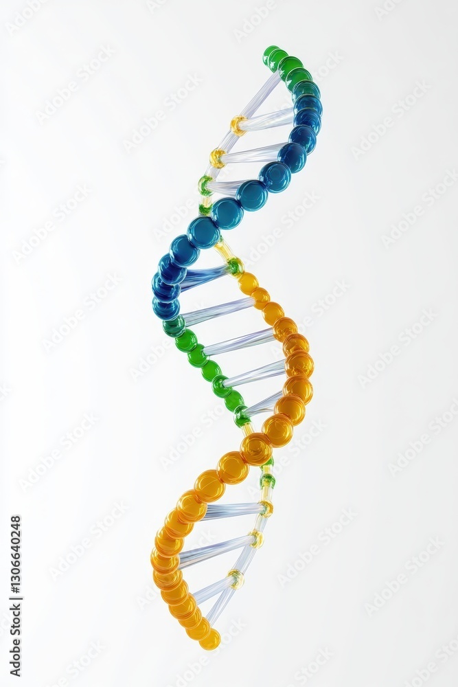 Poster abstract representation of dna structure in colorful design with a focus on biological and chemical 