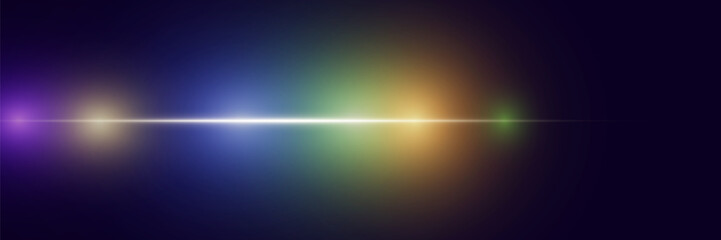 Light effect of light, horizontal line of glare.
