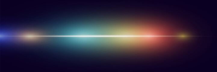 Light effect of light, horizontal line of glare.