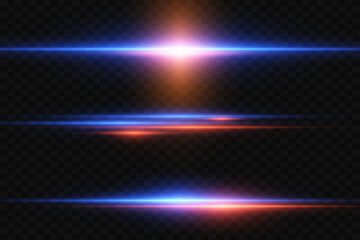 Magic neon effect of glitter and light, flash of laser beams.