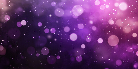 Abstract Purple Pink Bokeh Background Festive Sparkling Lights Design Soft Dark Shiny Magic Night   