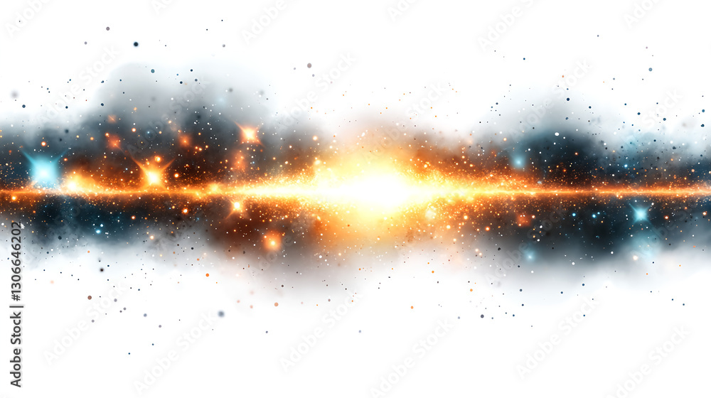 Poster cosmic explosion event outer space digital artwork sci-fi environment abstract viewpoint universe co