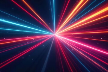 Abstract colorful stripes with blurred speed effect , zoom, movement