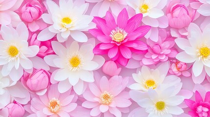 Fototapeta premium Thai Lotus Pattern, seamless floral background, intricate elegance, soft rich colors, vibrant floral design, harmonious composition, ideal for textiles or wallpapers