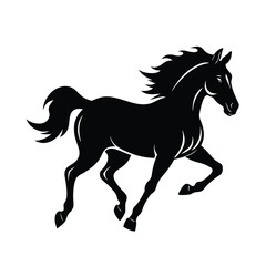 black horse vector illustration