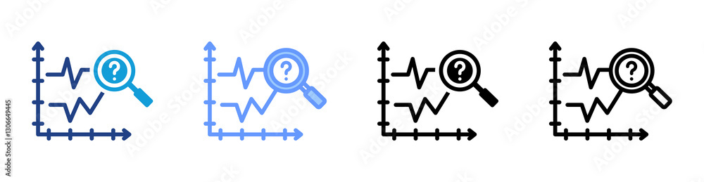 Poster Predictive Analytics icon set multiple style collection