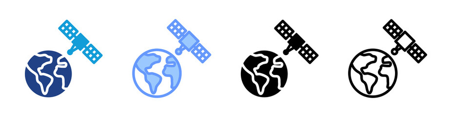 Remote Sensing icon set multiple style collection