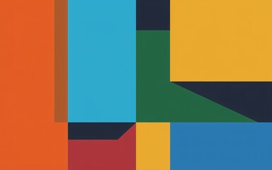 Fototapeta premium Abstract geometric shapes in vibrant colors (1)