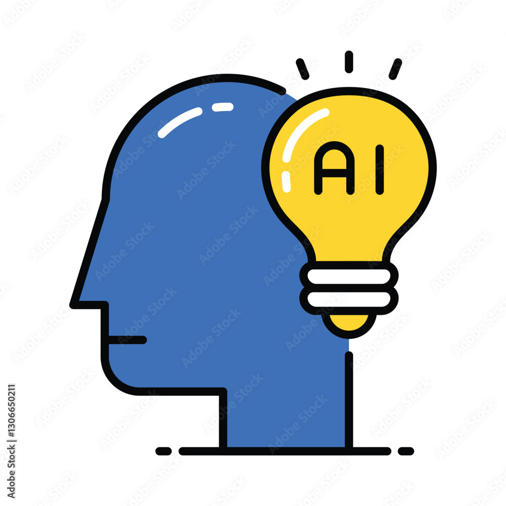 Poster idea vector filled outline icon. eps 10 file