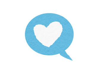 Paper speech bubble set on transparent background.