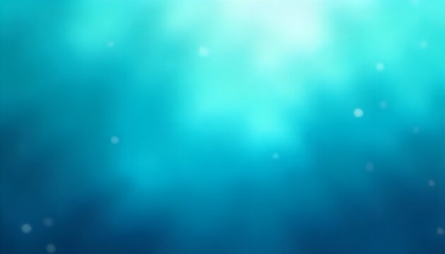 Soft-focus teal abstract background with light flares.