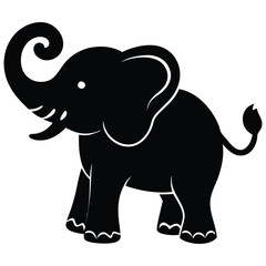 Playful Elephant Outline - Perfect for Branding & Logos