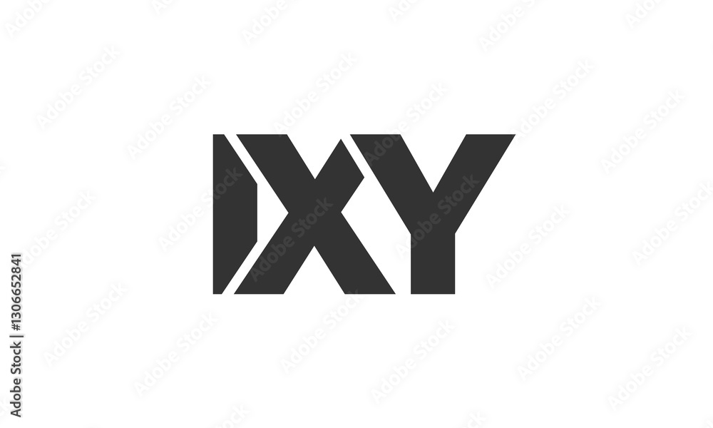 Poster ixy logo design template with strong and modern bold text. initial based vector logotype featuring s