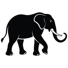 Playful Elephant Outline - Perfect for Branding & Logos