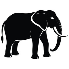 Stylized Elephant Clipart - High-Quality Vector Art