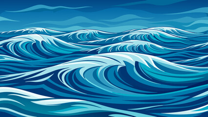 Ocean Ripples Texture &ndash; One-Color Water Surface with Gentle Waves for Backgrounds, Patterns, and Design Projects, Ocean Ripples Texture, Water Surface Background, Wave Pattern Vector



