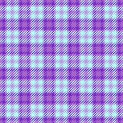 Halftone vector seamless pattern, hanukkah texture background textile. Traditional plaid fabric check tartan in violet and light colors.