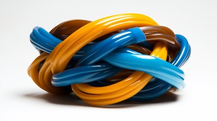 Intricate Knot of Vibrant Colors: A Study in Form and Texture