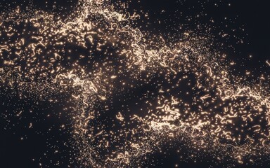 Abstract cosmic dust swirling in space