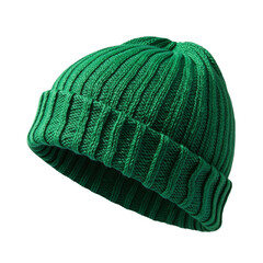 Kelly Green Ribbed Knit Beanie Showcasing Cozy Style