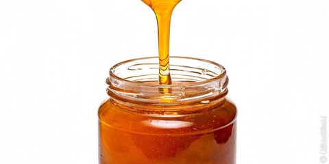 honey dripping from a jar