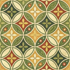 Fototapeta premium Nature-Inspired Seamless Patterns for Textile Art and Indoor Decor