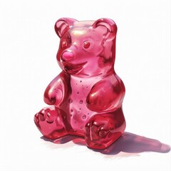 Colorful gummy bear candy sculpture