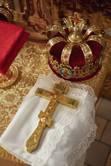 Orthodox church crown with cross