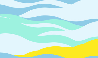 Minimalist abstract background with wavy, rippled stripes and sparse curves. Flowing, textured lines in trendy colors create a graphic look, perfect for posters, prints, or a modern, minimal design.