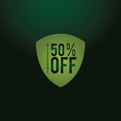 Sale Badge Set. 50% Off, Mega Sale, Big Sale and Sale Special Offer Badge Shopping Concept Vector Design