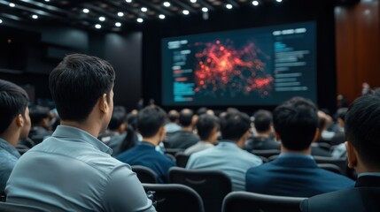 Audience Watching Presentation on Digital Technology Innovations