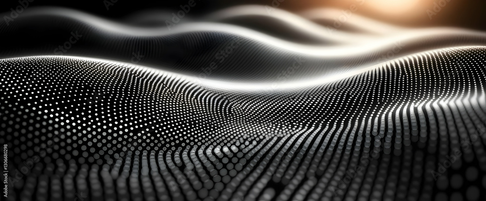 Poster abstract dotted wave pattern design