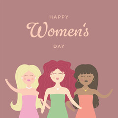 Happy International Womens Day illustration