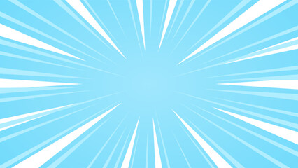 Retro background dynamic rays vector. Sunburst rays speed background. Blue white texture.