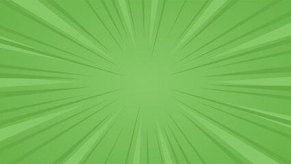 Dynamic burst green background. Exploding sunburst vector background. 16:9 dimensions size ratio.