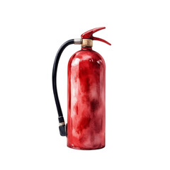 Obraz premium Red Fire Extinguisher Stands Ready for Action